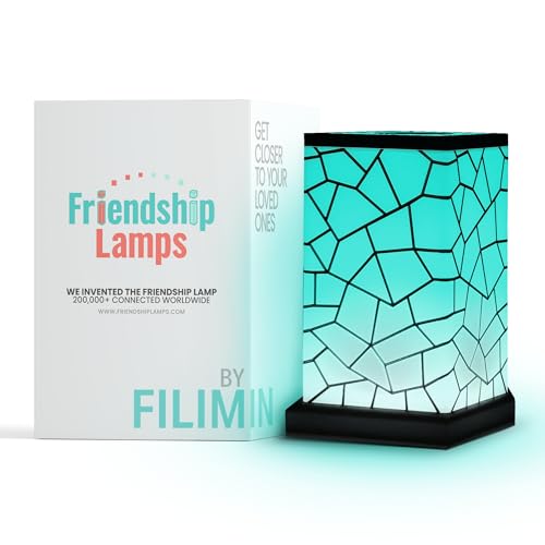 Product Image of the Friendship Lamp® by Filimin Classic - Best Friend Lamps Wi-Fi Touch Lamp LED Light for Long-Distance, Connection, Relationship, Friendship, Gifts, Love, 200+ Colors, App Setup - Single