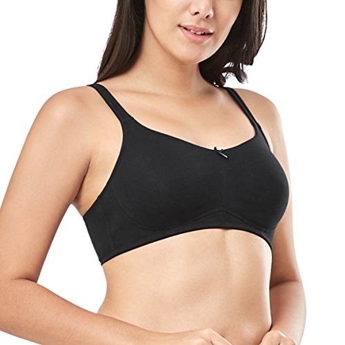 Image of Amante Every de Blue Solid Non-Wired Non Padded Everyday Bra