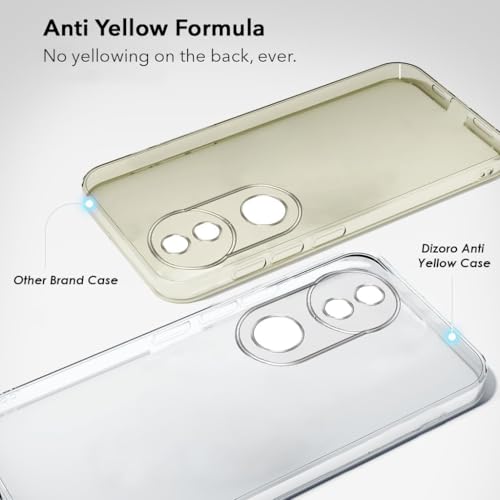 Image of DIZORO Compatible with Vivo T4R 5G / iQoo Z10R 5G / Vivo V50 5G / V50e 5G Back Cover Case Clear,[ Anti Yellow ][Military Grade Protection] Hard PC Back Cover Transparent