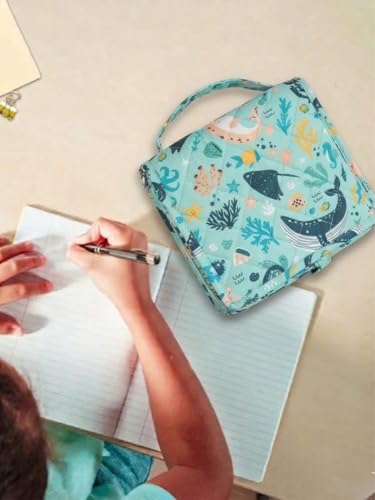 Image of Foldable Travel Kit | Multipurpose All-in-One Compact, Durable, Lightweight, Waterproof, Bag | Travel Friendly Pouch Ideal for Diaper, Medicines, Accessory & Toiletry (Sea &Ocean Print)