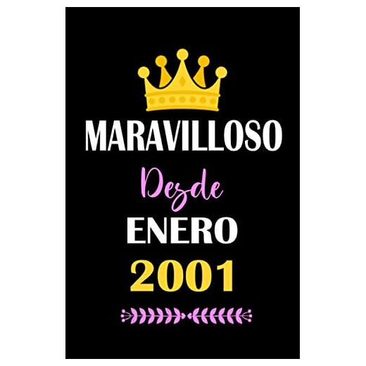 Maravilloso desde enero 2001: cuaderno de cumpleaños, regalos de cumpleaños para niños, niñas, cumpleaños 20 años, 6 "x 9" pulgadas, 120 páginas.