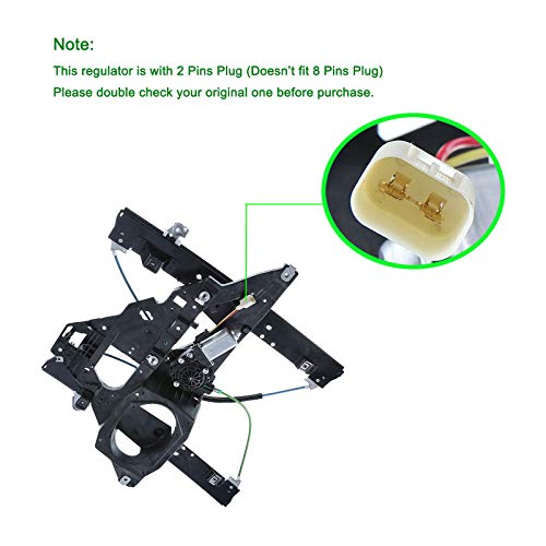 Front Right Passenger Side Power 2-Pin Window Regulator With Motor For 2003-2006 Lincoln Navigator Ford Expedition #TOP2