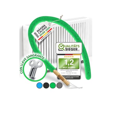BRUSHYZ Cepillo Limpia Radiadores Calefaccion 115cm de Microfibra I Plumero Radiadores Calefacción sin Arañazos I Funda de Cepillo Lavable I Cepillos Radiadores Calefaccion Aire