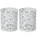 EasyPAG 2 Pcs 3-1/4 inch Dia x 3-3/4 inch High Round Floral Pen Holder, White