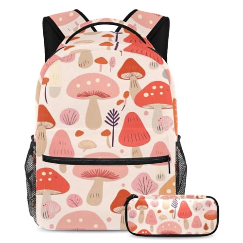 Sac à livres de voyage pour étudiants et ados : lot de 2 sacs à dos rose multicolore