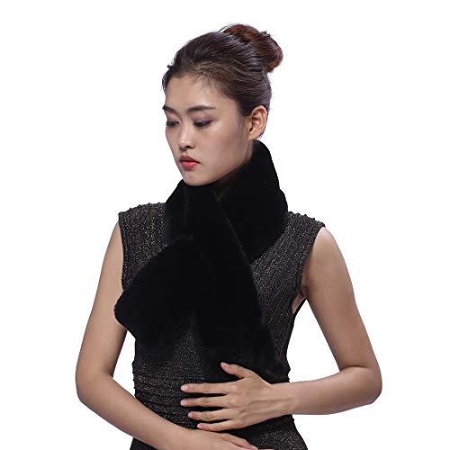 BeFur Genuine Rex Rabbit Fur Pull Through Scarf | Women Winter Warm Fur Collar2