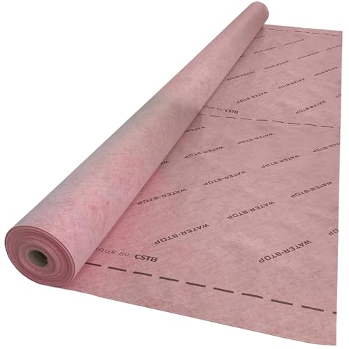 GURU USA Water-Stop Shower Waterproofing Membrane Roll, Bathroom Water Blocker, Waterproof Tape for Wall, Tile, Flooring, Crack Isolation, & More, 1 x 30 m (323 ft²) Roll