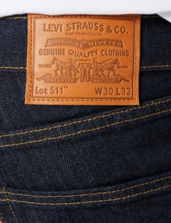 Image of Levi's Mens 511 Slim-Fit Jeans Blue Size 34 Length 34 (Us)