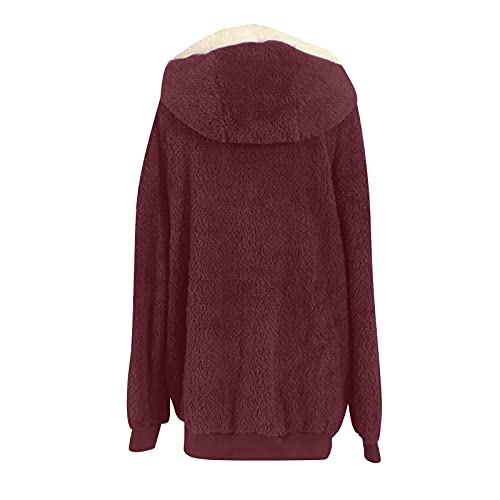 Casaco feminino de lã felpudo moda 2022 moletom de pele sintética de ovelha com capuz estética leve