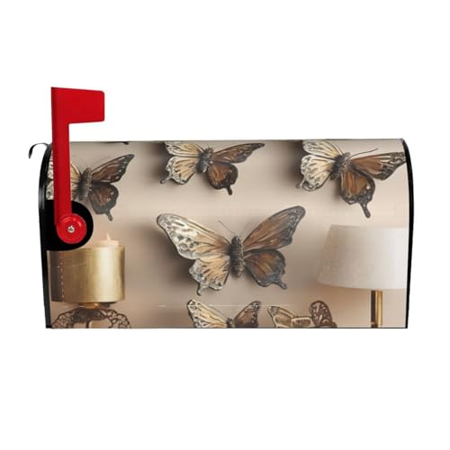 Decoración de mariposa imprimir cubierta de buzón magnético, decoraciones de invierno de Navidad, estándar y tamaños grandes
