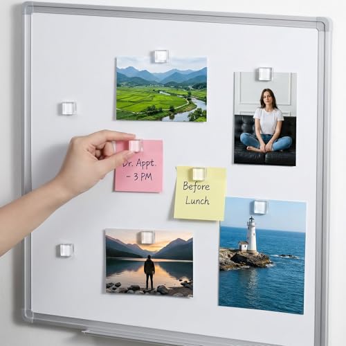 Imanes de vidrio blanco para refrigerador, 24 piezas miniatura 4