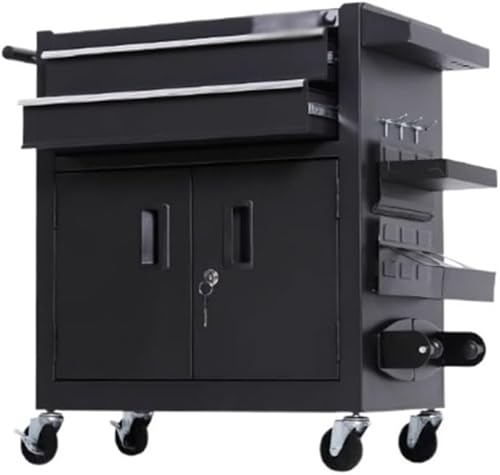 Tool Box Auto Repair Tools Carts Toolboxes Tattoo Workstations Workshops Mobile Metal Tool Cabinets (Black) Tool Storage
