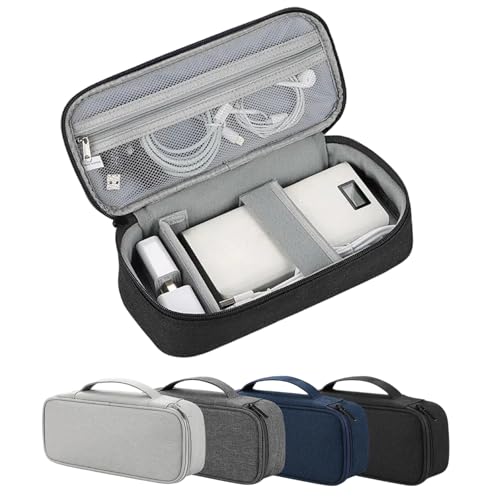Arae Poche électronique de Stockage de câbles, Valise d'organisateur de Sacs avec Compartiments, Accessoire de Voyage imperméable pour Chargeur, Adaptateur,...