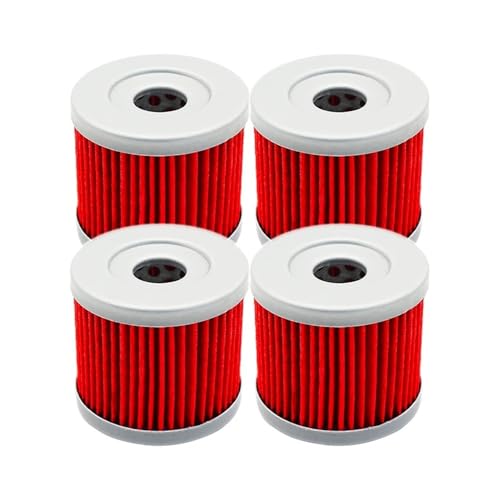 Filtre à huile cartouche rouge pour moto UX125 et mécanique agricole LT185 4 pièces