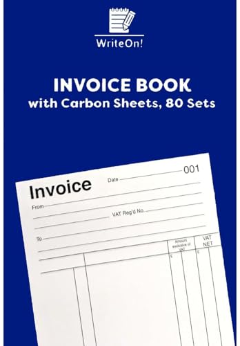 Invoice Book with Carbon Sheet – A5 Full Size | 1-80 Pages | Duplicate Copies | Receipt & Order Book for Business Transactions