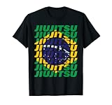 Drapeau brésilien Jiu Jitsu BJJ dans le texte des Practioners T-Shirt