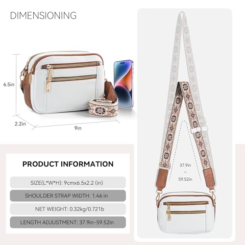 WJCD Women's Crossbody Purse - Vegan Leather Lightweight Shoulder Bag with Adjustable Strap, Stylish Small Handbags2