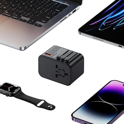 Universal Seyahat Priz Dönüştürücü Adaptör, 45W Şarj Cihazı, 2x Usb Girişi, 3x Type-C Girişi, Uluslararası Güç Adaptörü, US, UK, EU, AU Evrensel Uyum - Görsel 5