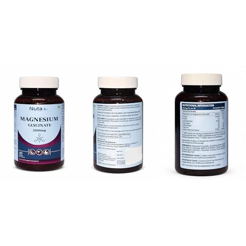 Image of Magnesium Glycinate 2000mg | Highly Bioavailable Magnesium Tablets for Sleep, Muscle Relaxation & Stress Support | 120 tablets