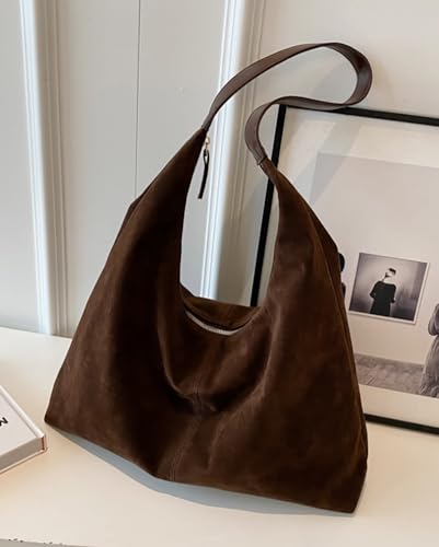 Bolso Tote Grande de Gamuza para Mujer Retro Casual miniatura 3