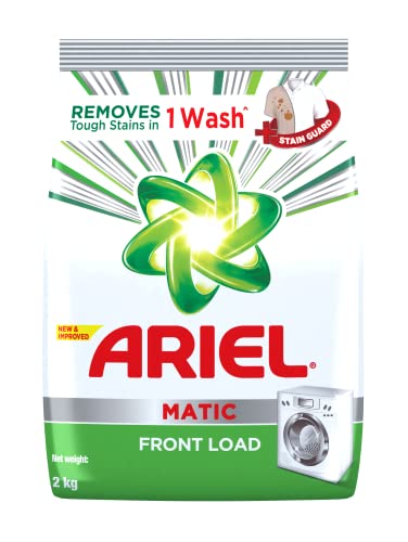 Image of Ariel Matic Liquid Detergent Front Load 2 Ltr + 500ml Free & Ariel Matic Front Load Detergent Washing Powder - 2 kg