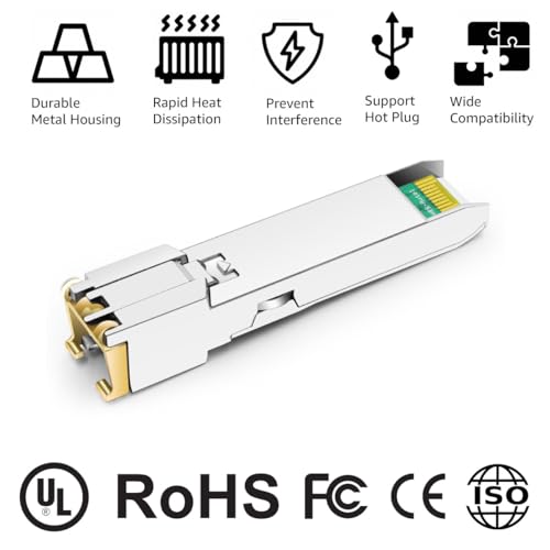 Image of 10GBASE-T SFP+ Copper Transceiver Module Compatible with Netgear AXM765 30m RJ45 Cat6a /7