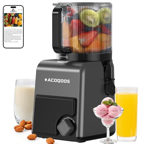 Image of 3-in-1 Cold Press Juicer Machines, 6.5" Mega Chute for Whole Fruit, Slow Masticating Juicer with Sorbet & Nut Milk Maker, BPA Free, 100 OZ Hopper, Easy Clean, Oxide Gray