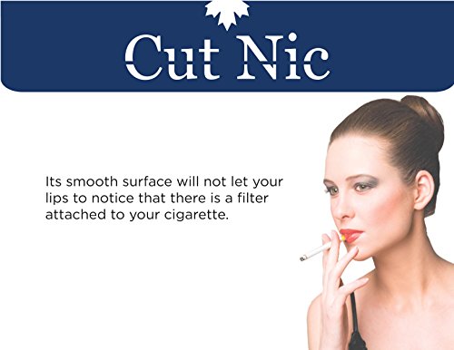 Cut Nic 8 Hole Easy Draw Disposable Cigarette Filters - (300 Filters) Including 1 Travel Case #TOP7