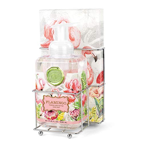 Michel Design Works Foaming Soap Napkin Set, Flamingo
