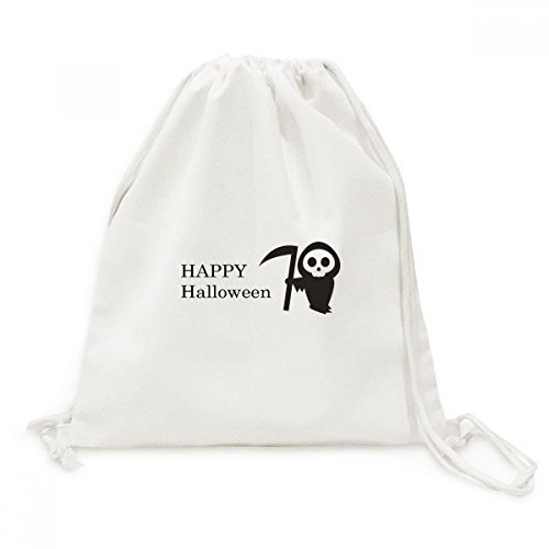 Sac de voyage d'Halloween en toile souple avec cordons et motif fantôme