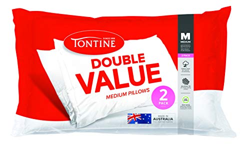 Tontine Double Value Pillow Duo Pack, White