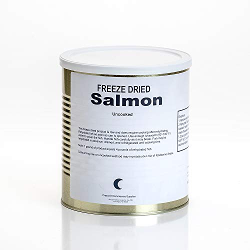 FTF Technologies Inc Freeze Dried Uncooked Salmon Fish Fillets 25 Year Shelf Life 10 Fillets