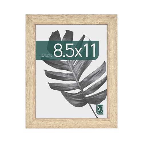 MCS Studio Gallery 8.5x11 Picture Frame Natural Woodgrain, Rectangle Photo Frame for Photos, Posters & Art Prints & Easel for Tapletop Display (1-Pack)