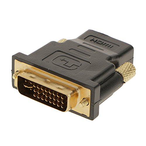 P Prettyia Adattatore DVI-I Dual Link (24 + 5 pin) maschio a HDMI standard