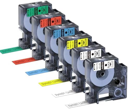 Rubans D'étiquettes Compatibles D1 45013 - Noir Sur Blanc, 12mm X 7m - Lot De 3 Pour étiqueteuses LabelManager