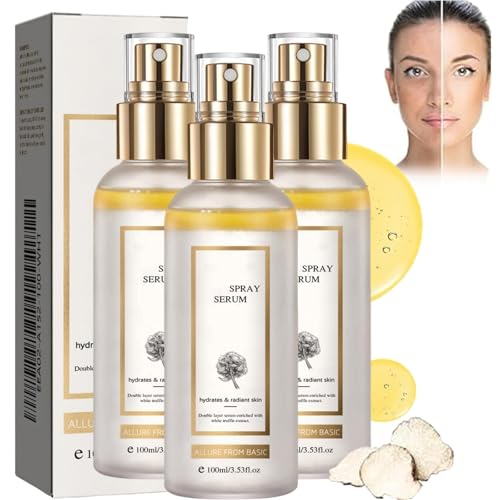 WYCRTD Spray de suero de trufa Blanca, Spray de Agua y Aceite antioxidante antienvejecimiento con trufa Blanca, bruma Facial hidratante con trufas Blancas, suero iluminador para una Piel Radiante