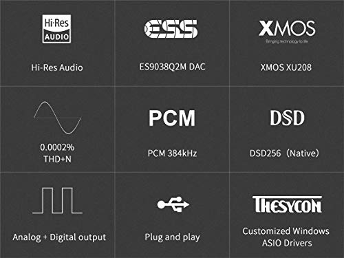 topping d10s dac mini usb dac xmos xu208 es9038q2m dsd256 pcm 384khz hi-res audio desktop audio decoder silver