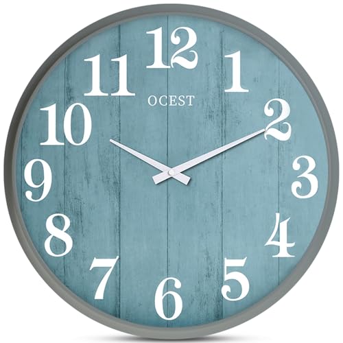 OCEST 18 Inch Large Wall Clock, Silent Non-Ticking Modern Wall
