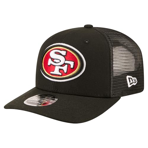 New Era Mens Black San Francisco 49ers 9SEVENTY Trucker Adjustable Hat