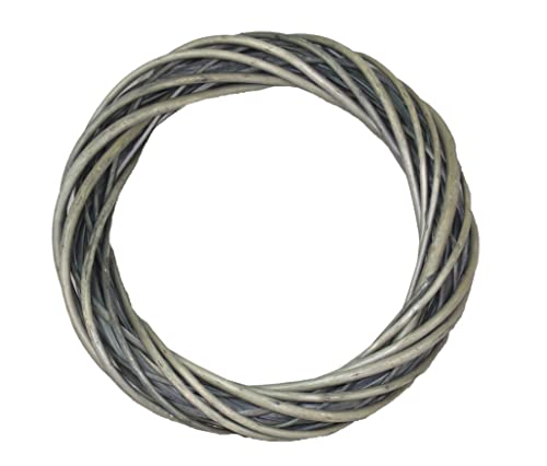 Small Antique Wash Willow Ring Wreath 35cm Diameter