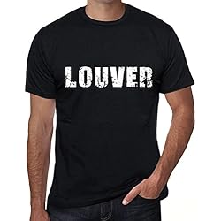 Persianas Ecologicas Hombre Camiseta Persiana – Louver – T-Shirt Vintage Manga Corta Regalo Original Cumpleaños Negro Profundo XXL