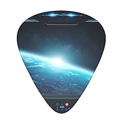 Outer Space Views Lot de 12 médiators tendance et durables dans une boîte pour ukulélé guitare électrique basse - Les Beatles, Paul McCartney, John Lennon, RIngo Starr, George Harrison
