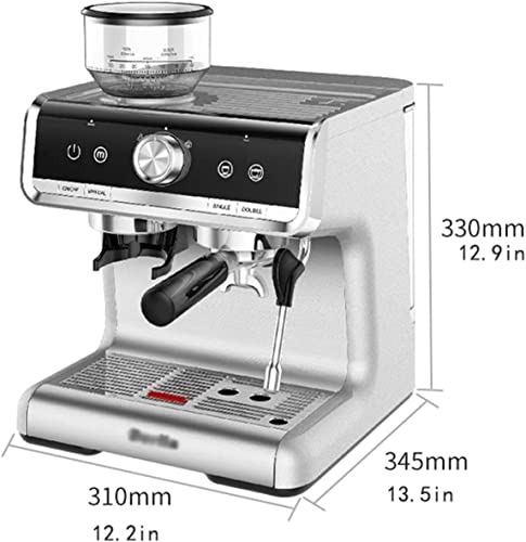 Generic Macchina for Espresso a 15 Bar con Sistema di Cappuccino avanzato, 12,9 x 13,5 x 12,2 Pollici, Acciaio… - immagine 3