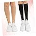 LIOOBO Calf Compression Stockings Breathable Calf Sleeves Elastic Dry Rhombus Strip Pattern Protection for Runners 2 Pairs Light Skin