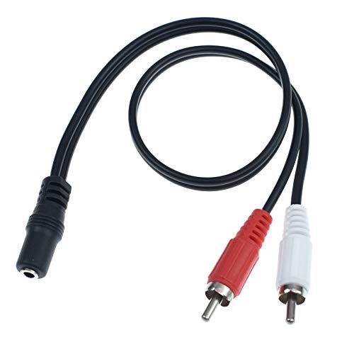 Conext Link 40Cm 3.5Mm 1/8" Stereo Female Plug To 2 Rca Male Jack Aux Audio Y Cable Adapter （13050） #TOP23