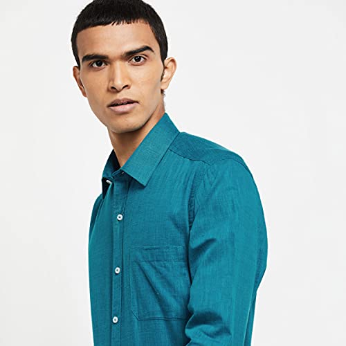 Image of Max Men's Textured Slim Fit Formal Shirt