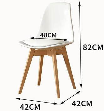 Dining Chairs, Modern Dining Chairs with Cushioned Upholstered Pad Seat & Solid Wood Legs,Modern Mid-Century Accent Side Chair Lounge Chairs Kitchen Chairs for Living Room