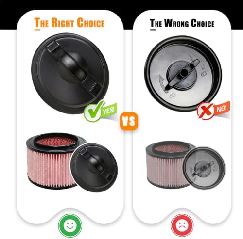 LVJUSEN VJFF Fine Dust Replacement Filter Fits Vacmaster VFB511B 0201 Beast/ VF408/ VF409/ Professional VF410P, Replaces Vacmaster VJFF Filter with 2x Foam Sleeve-1 PACK