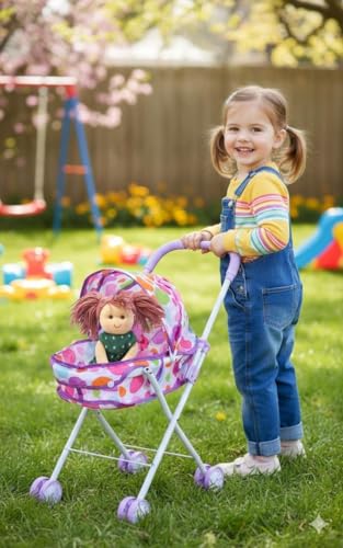 Image of DUNGRANI ENTERPRISE Upgrade 16 Inch Baby Doll Stroller Toy for Kids Big Size Baby Doll Fun Vehicle Play Set for Babies Infants Toddlers Girls Kids (Purple)