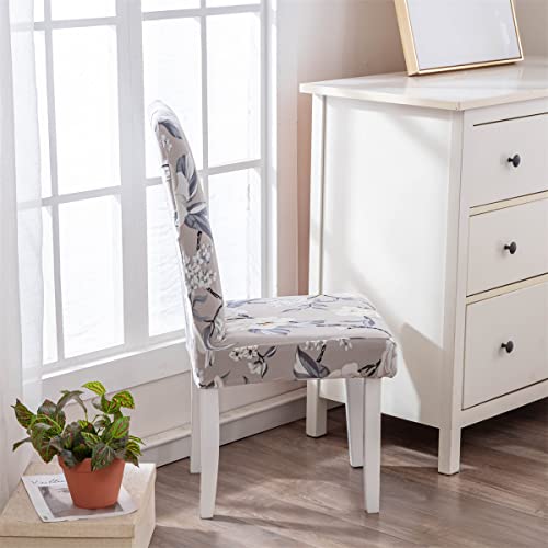 HZDHCLH Chair Covers Slipcovers 4/6 PCs Stretch Removable Washable Short Dining Chair Protector Cover Seat for Hotel,Dining Room,Ceremony (Blooming,6PCS) - Image 3